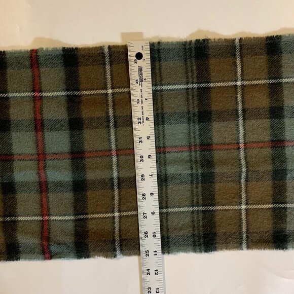Lacharron Adults New Wool Plaid Tartan Fringe Med Length Wool Scarf - Picture 7 of 9